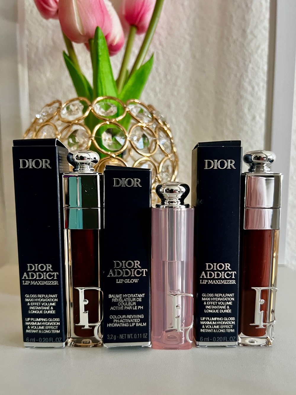 Dior Addict Lip Maximizer & Dior Addict Lip Glow Bundle set of Three (3 total)